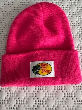 Bass Pro Shops Kids Bright Pink Knit Cuffed Beanie